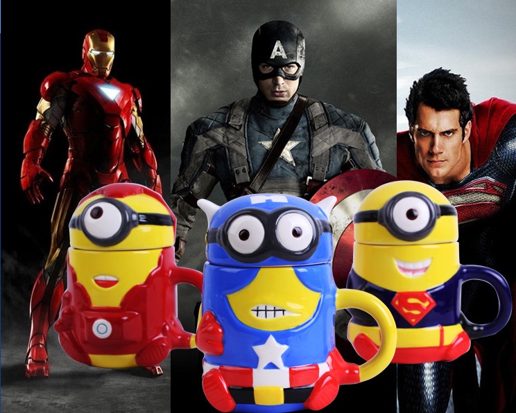 Superhero 3D Minion Coffee Cup With Lid