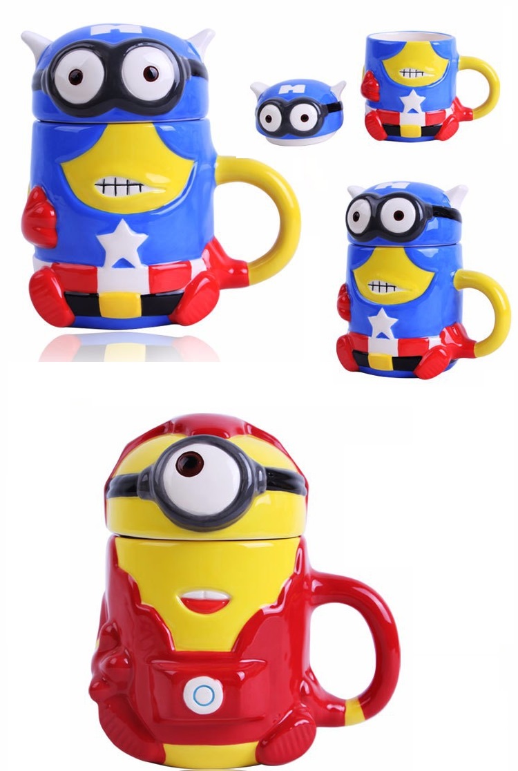 Superhero 3D Minion Coffee Cup With Lid