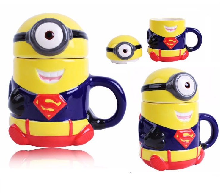 Superhero 3D Minion Coffee Cup With Lid