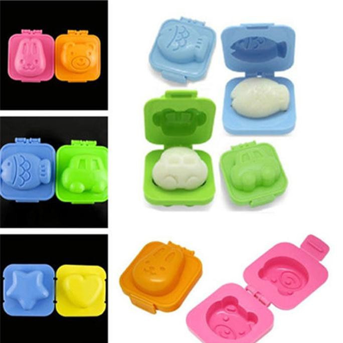 6pc 3D Cartoon Food Mold Set