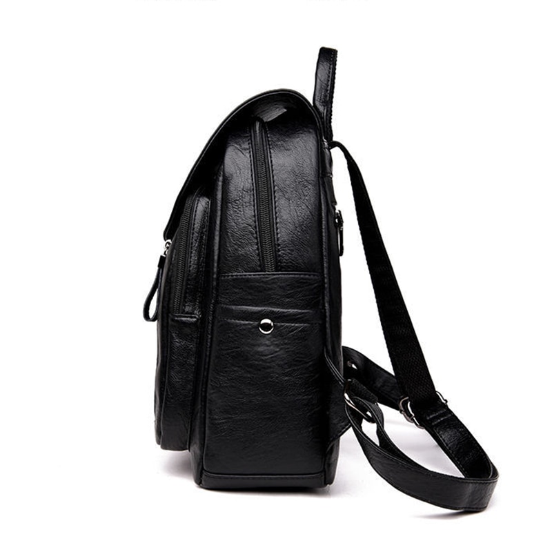 Ladies Leather Rucksack Casual Backpack