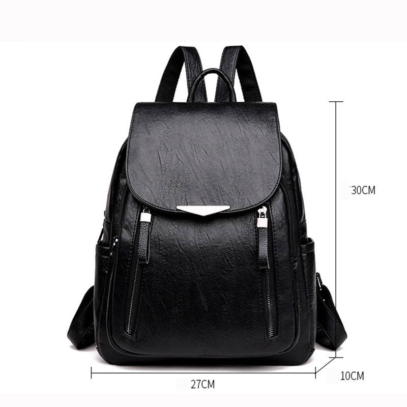 Ladies Leather Rucksack Casual Backpack