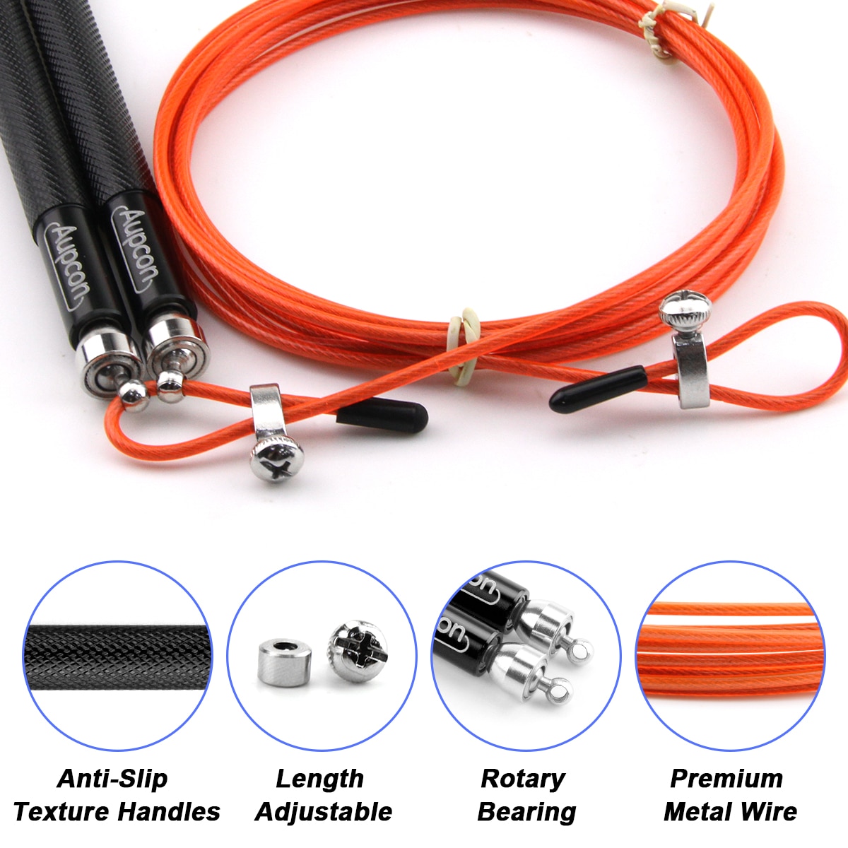 Adjustable Cable Jump Rope with Bag