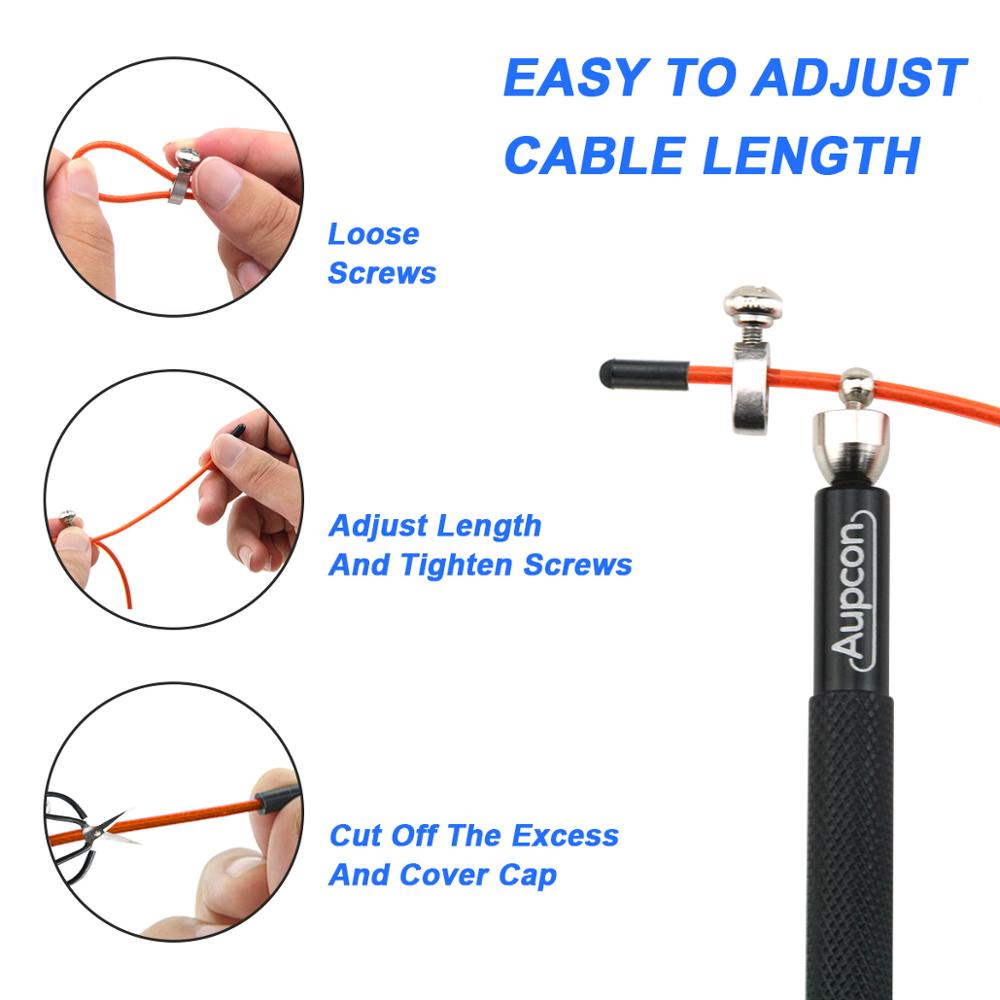 Adjustable Cable Jump Rope with Bag