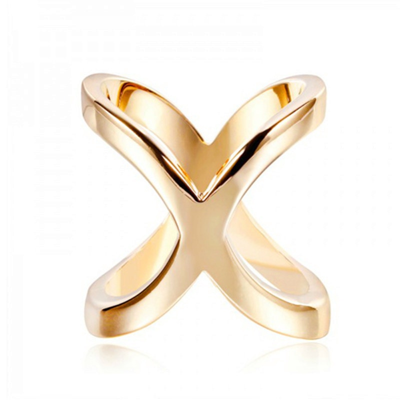 Simple Cross Metal Scarf Ring