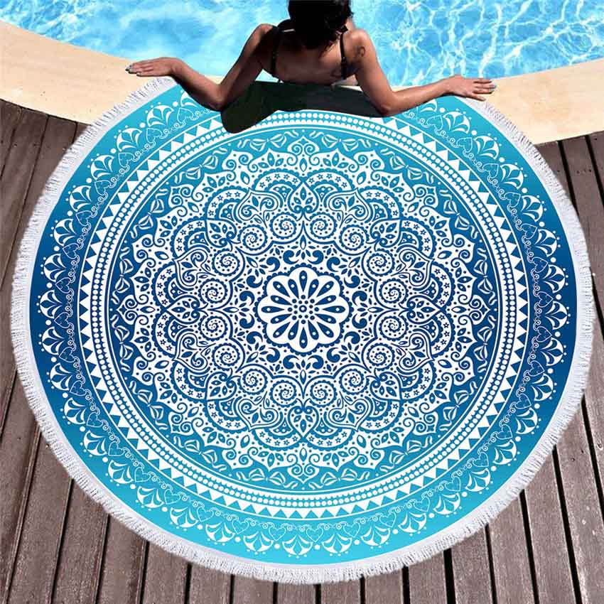 Microfiber Round Boho Beach Towel