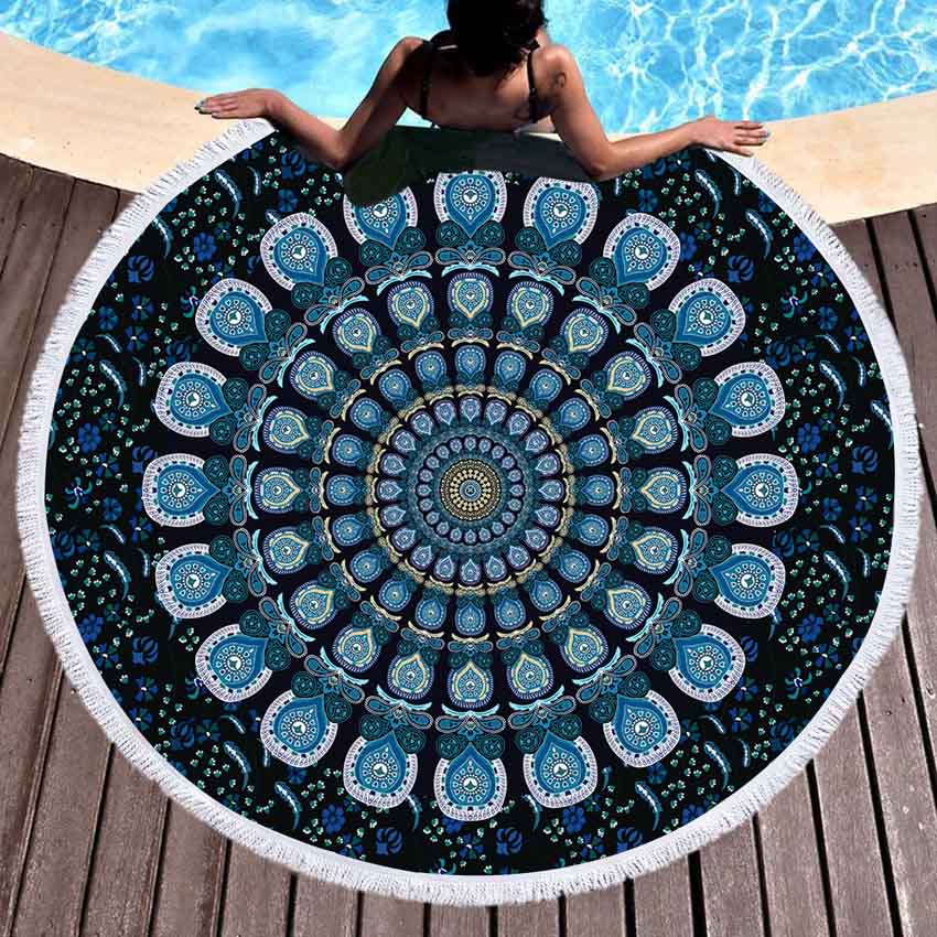 Microfiber Round Boho Beach Towel