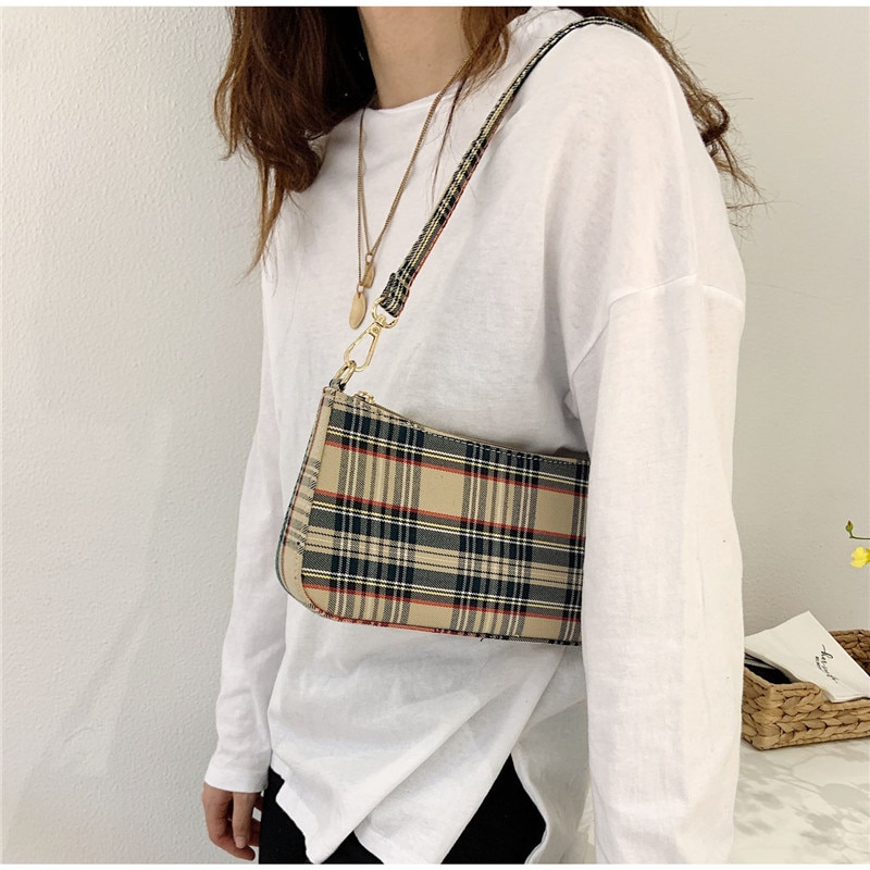 Plaid Handbag For Women