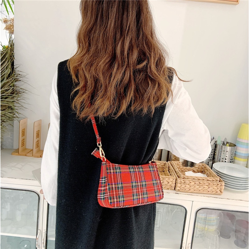 Plaid Handbag For Women