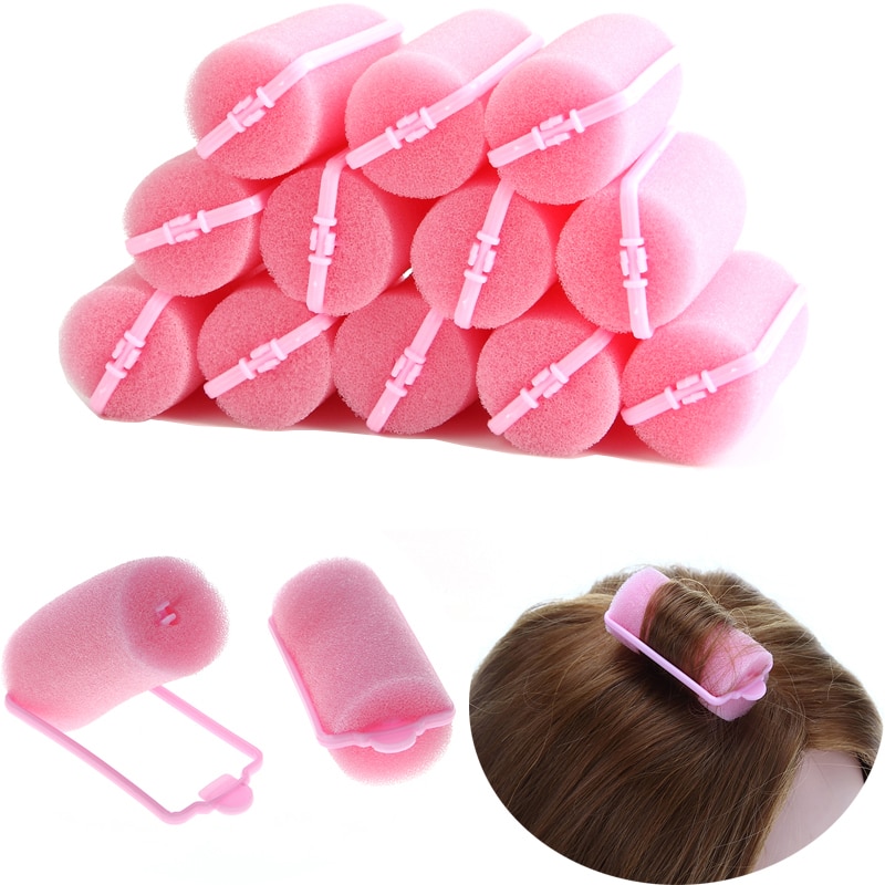 Sponge Hair Rollers Curl Foams (12 Pcs)