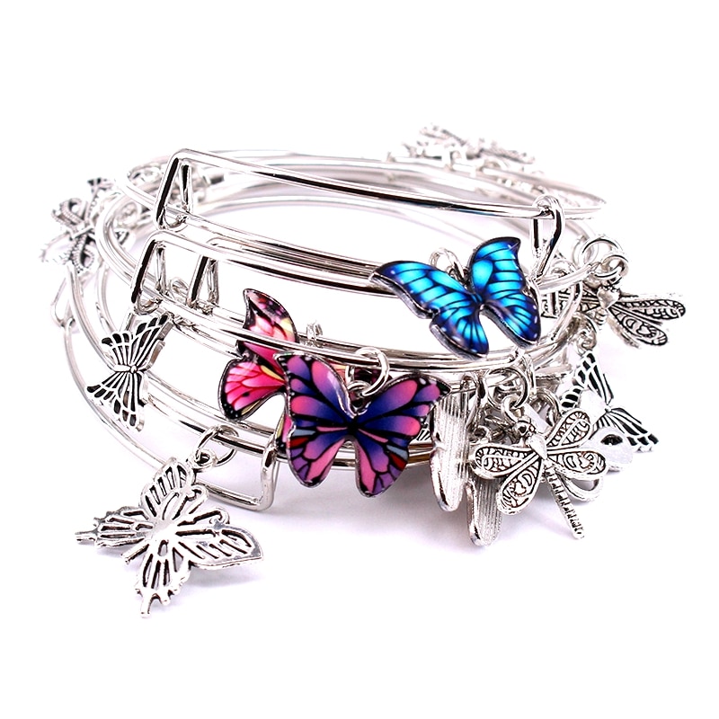 Wire Bangle Bracelet Set (5 Pcs)