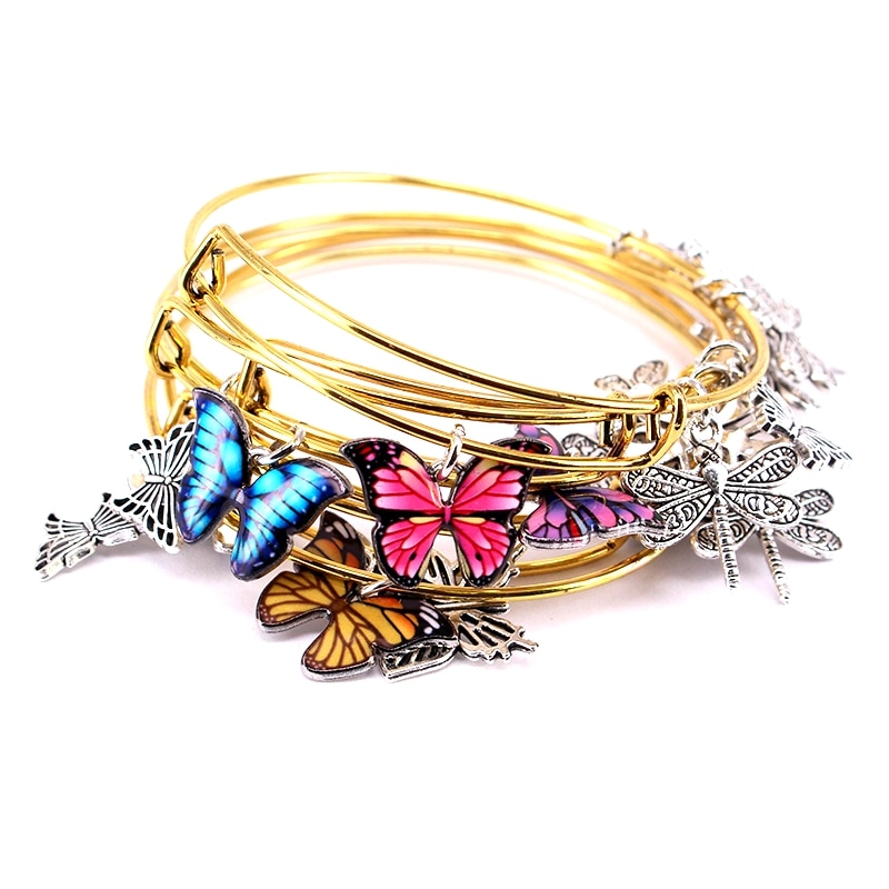 Wire Bangle Bracelet Set (5 Pcs)