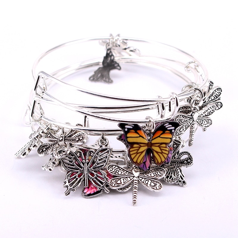 Wire Bangle Bracelet Set (5 Pcs)