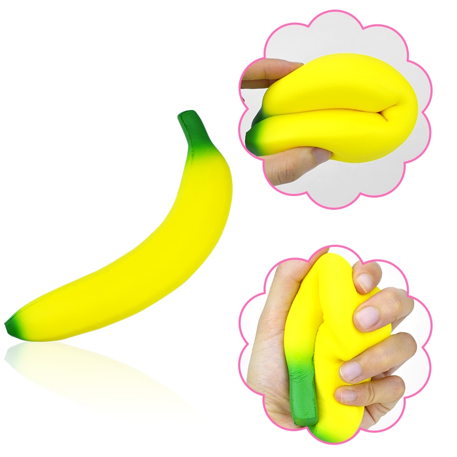 Anti-Stress Yellow Squishy Banana Toy