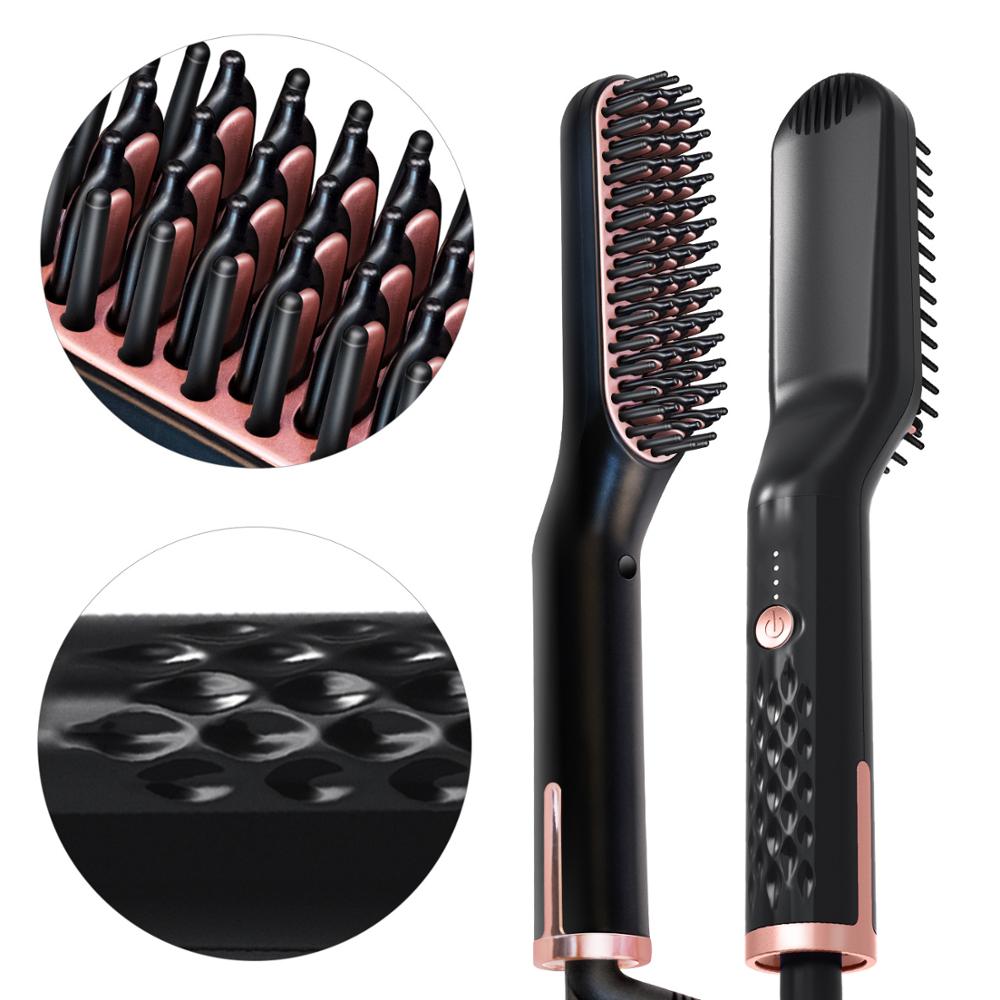 Beard Straightener Brush Electric Comb