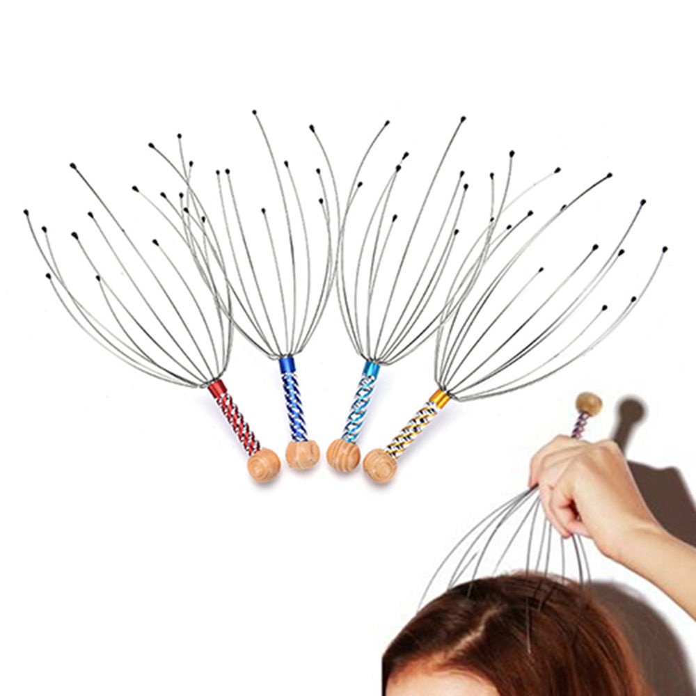 Octopus Head Massager Steel Wire with Handle