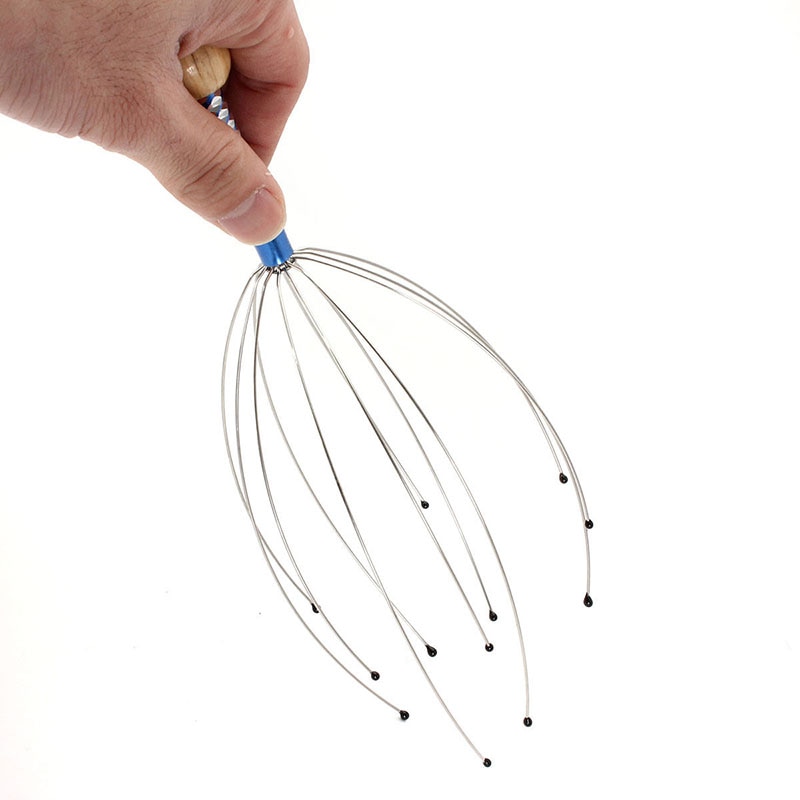 Octopus Head Massager Steel Wire with Handle