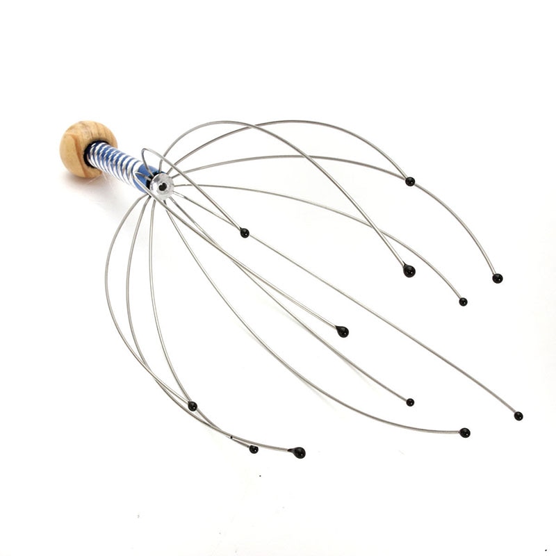 Octopus Head Massager Steel Wire with Handle