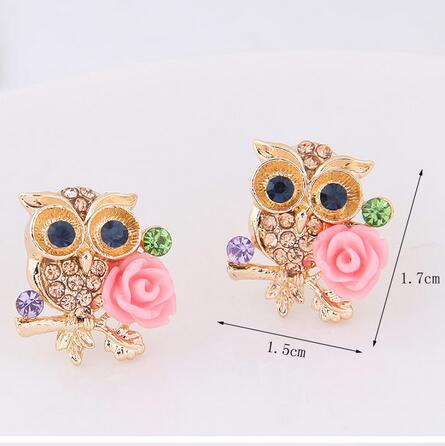 Owl Earrings Elegant Stud Earrings