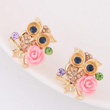 Owl Earrings Elegant Stud Earrings