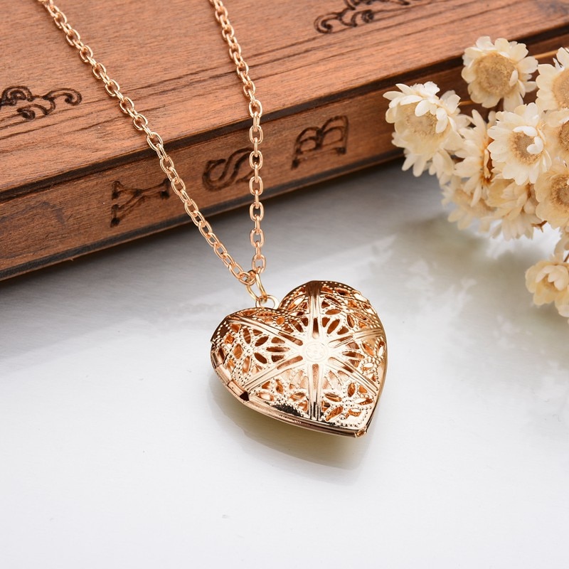 Heart Locket Chain Necklace