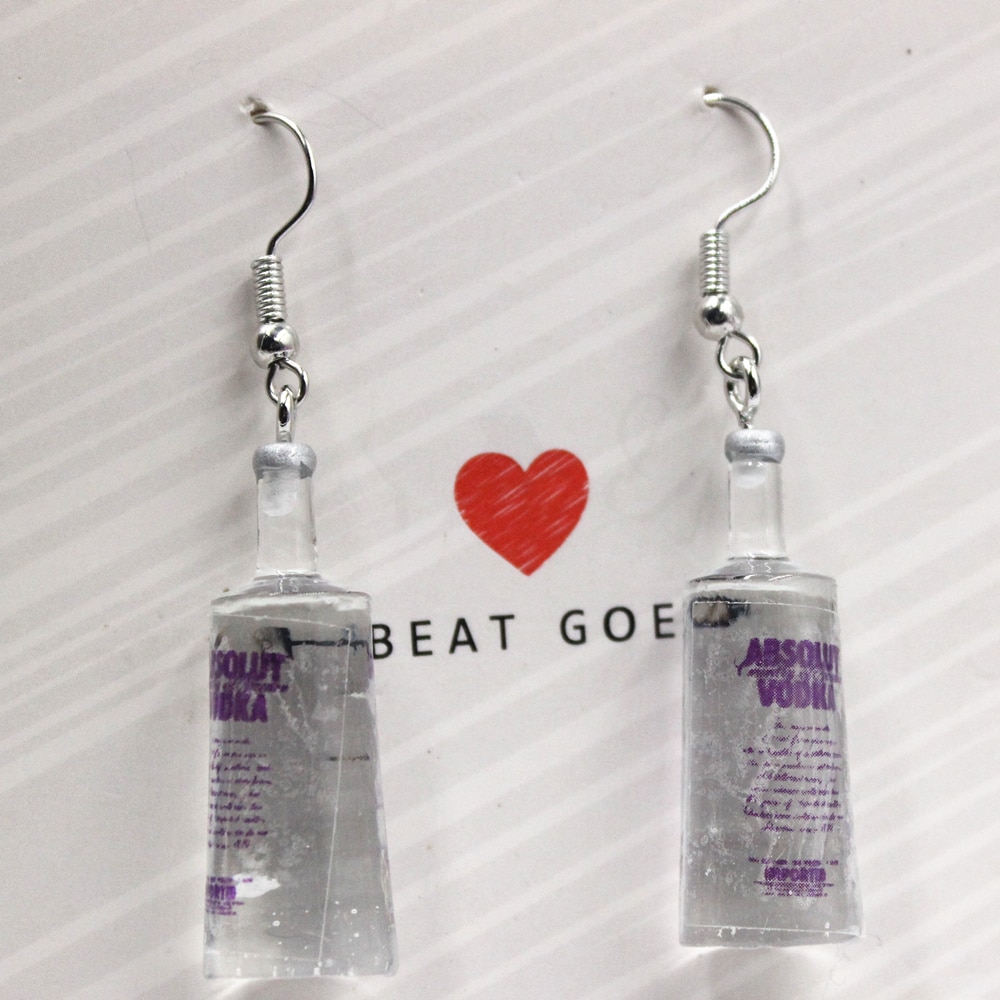 Vodka Earrings Party Fashion Accessory