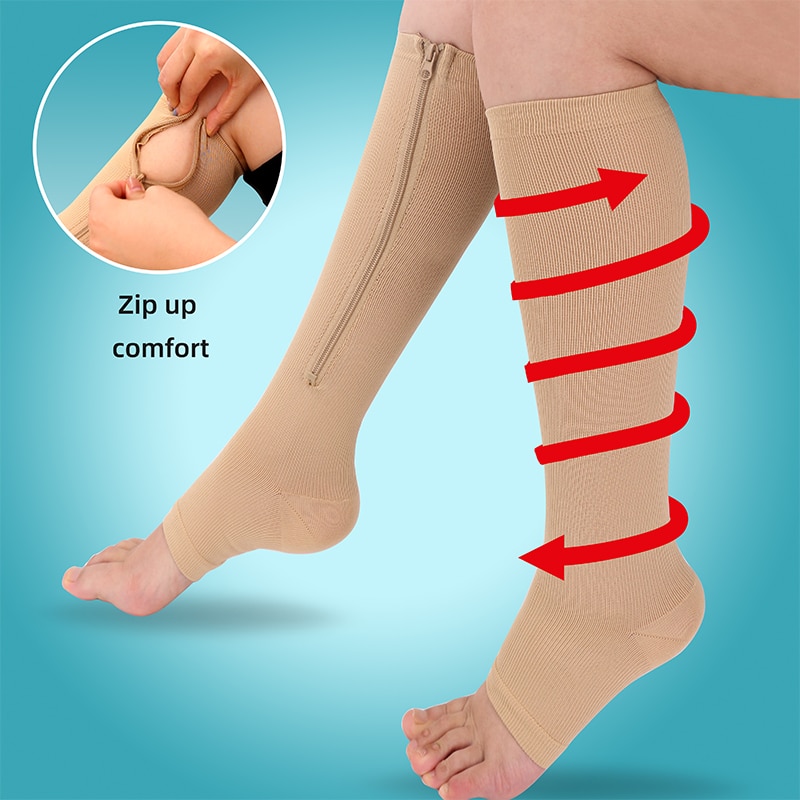 Zipper Compression Socks Slimmer