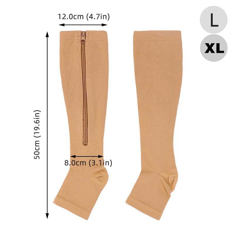 Zipper Compression Socks Slimmer