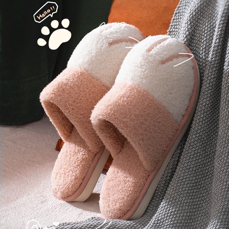 Cat Paw Slippers Cute Indoor Slippers