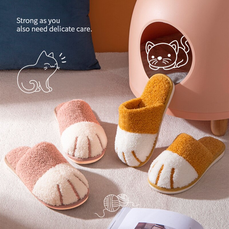 Cat Paw Slippers Cute Indoor Slippers