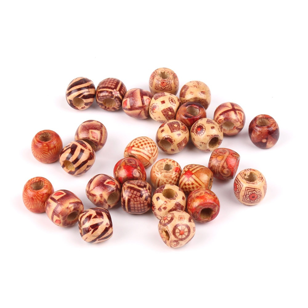 Wooden Hair Beads Accessories (30pcs)