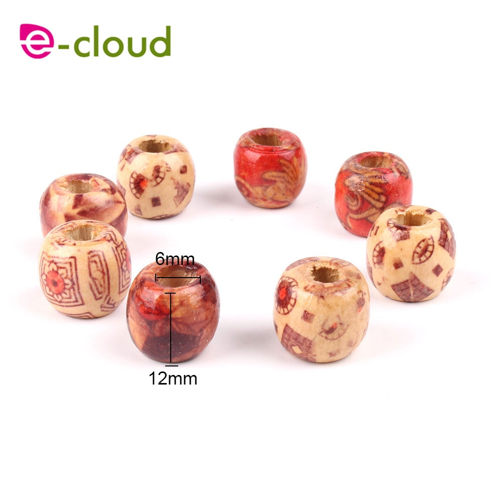 Wooden Hair Beads Accessories (30pcs)