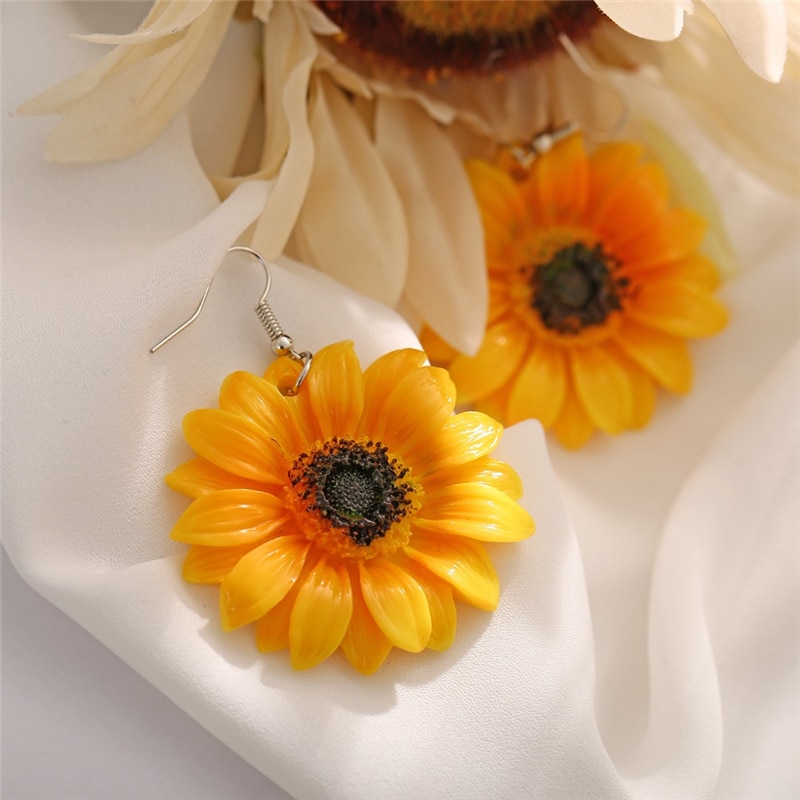 Sunflower Earrings Lovely Drop Earrings