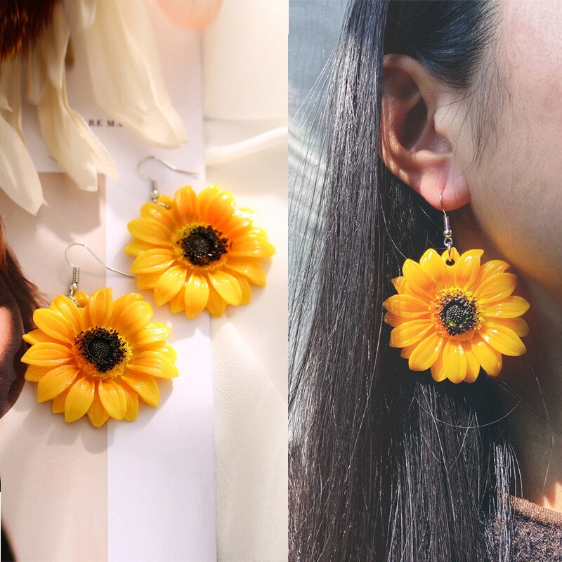 Sunflower Earrings Lovely Drop Earrings