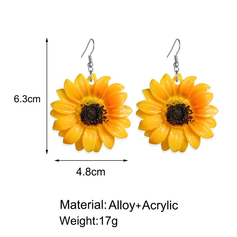 Sunflower Earrings Lovely Drop Earrings