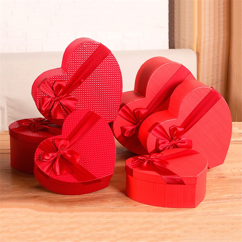 Heart Shaped Gift Boxes Gift Storage Boxes (3 pcs)