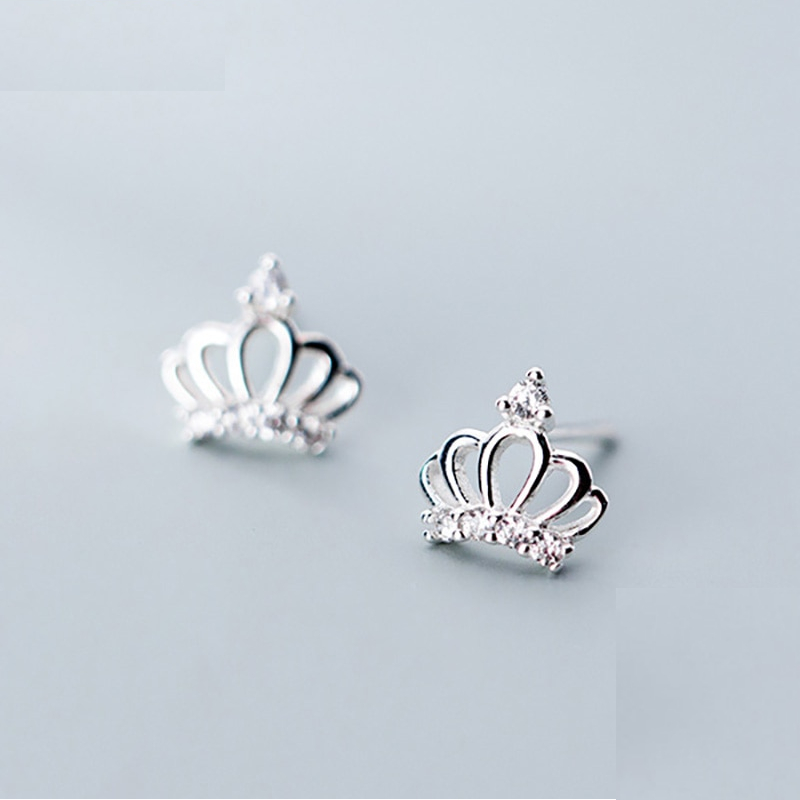 Crown Stud Earrings Cute Ladies Earrings