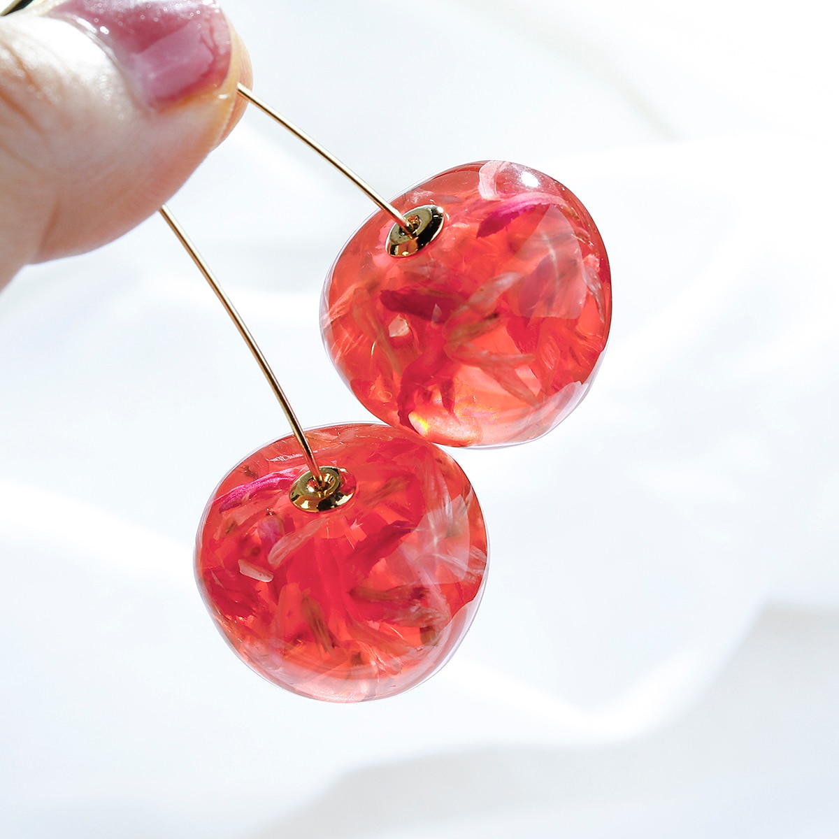 Cherry Drop Earrings Cute Fruit Earrings