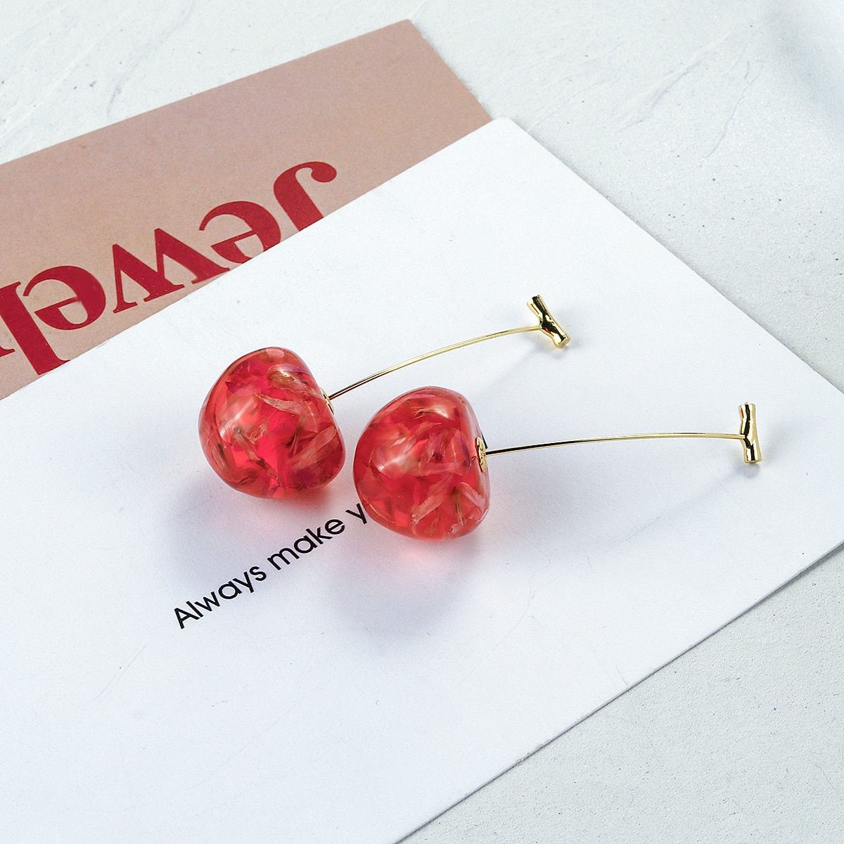 Cherry Drop Earrings Cute Fruit Earrings