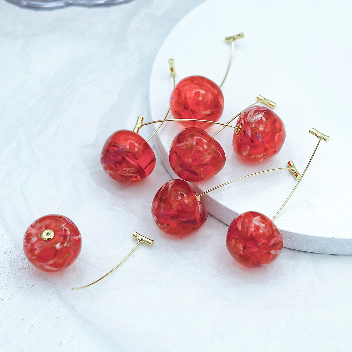 Cherry Drop Earrings Cute Fruit Earrings