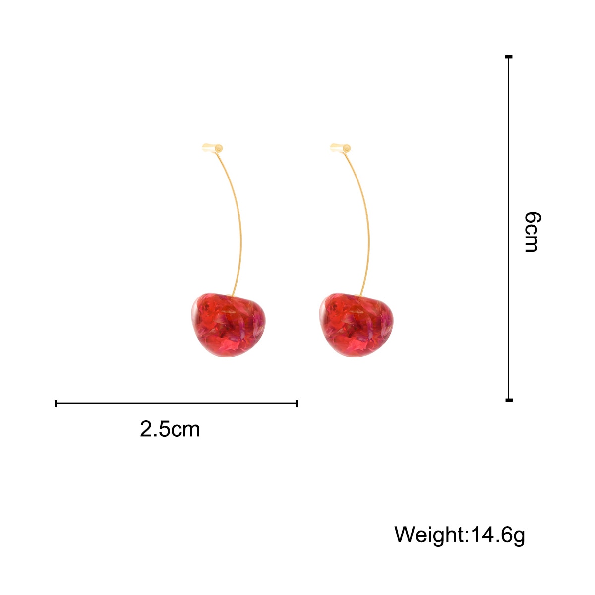 Cherry Drop Earrings Cute Fruit Earrings