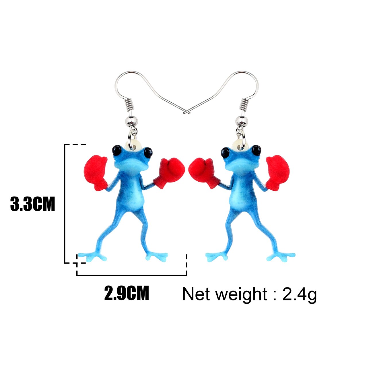 Frog Earrings Funny Boxer Dangle Earrings