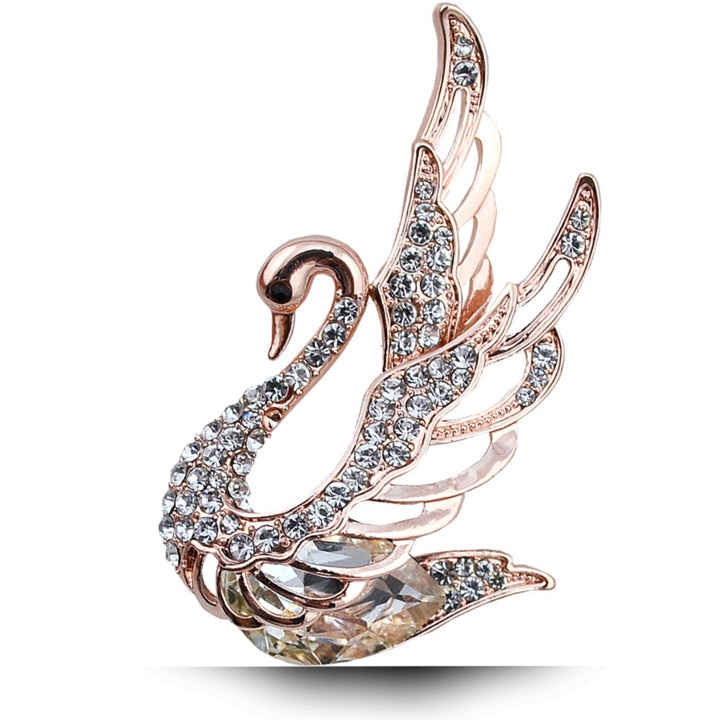 Swan Brooch Elegant Animal Pin