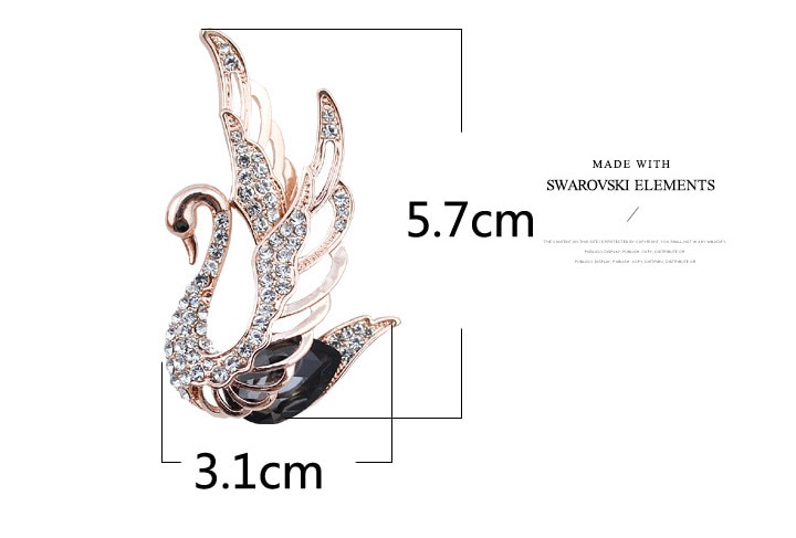 Swan Brooch Elegant Animal Pin