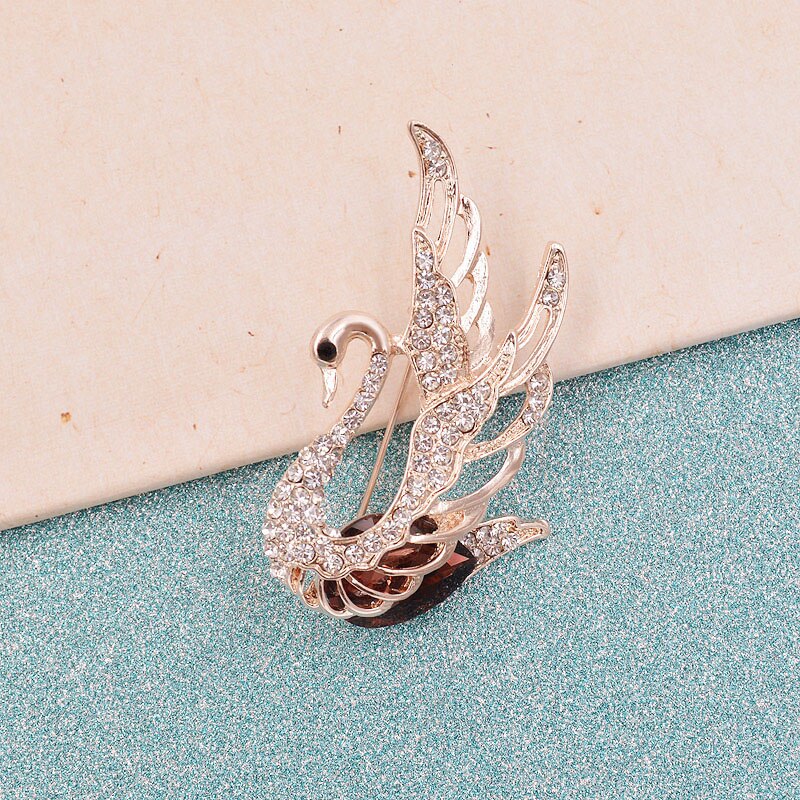 Swan Brooch Elegant Animal Pin