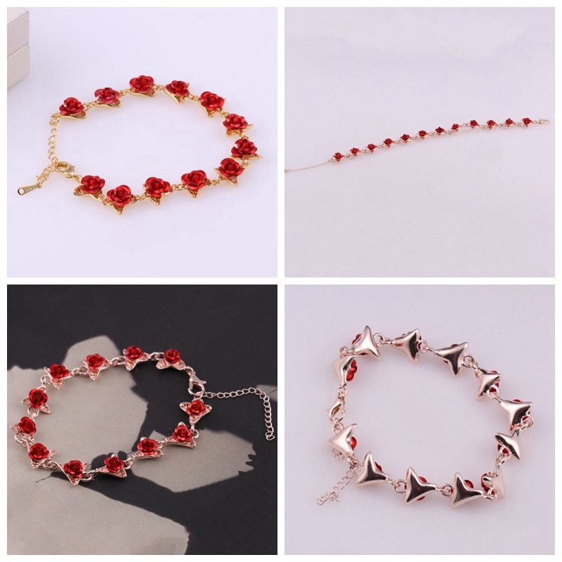 Rose Bracelet Chain Wrist Accessory