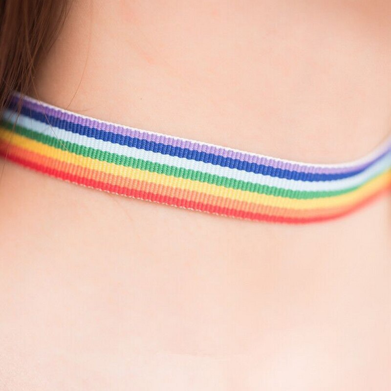 Rainbow Choker Pride Month Accessory