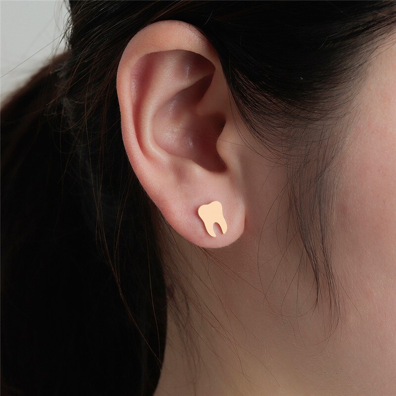 Teeth Earrings Stud Jewelry