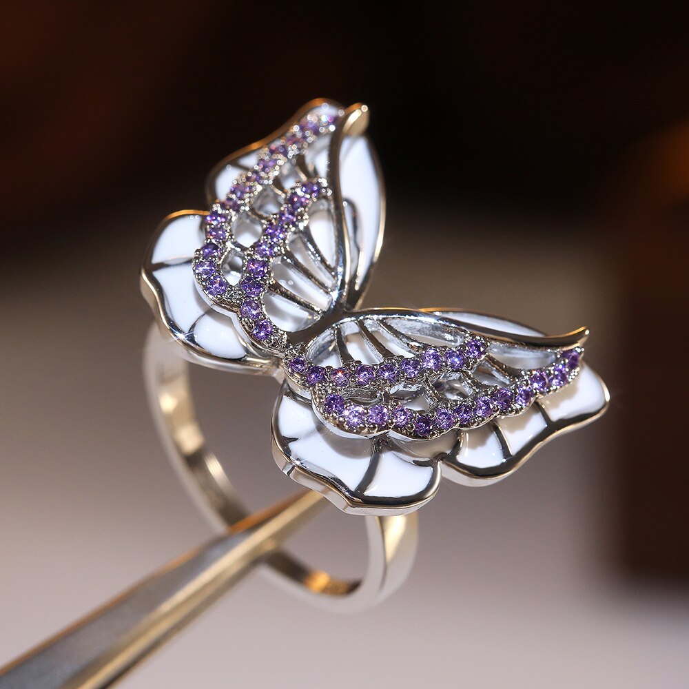 Butterfly Ring Ladies Fashionable Jewelry