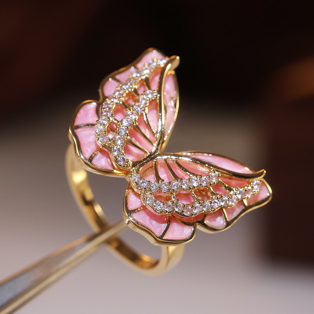 Butterfly Ring Ladies Fashionable Jewelry